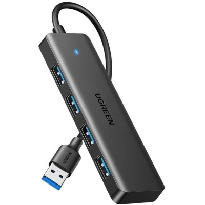 USB-Hub UGREEN CM219 25851 4-Port USB 3.0 Hub With USB-C Power Port Black