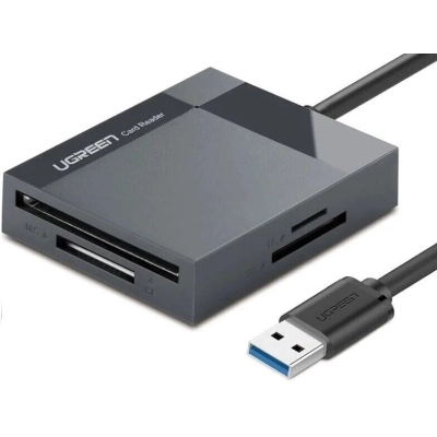 Картридер UGREEN CR125 30333 USB 3.0 All-in-One Card Reader 50cm Grey