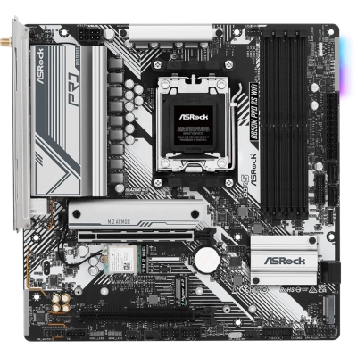 Материнская плата ASROCK B650M Pro RS Wifi, AM5, B650, 4*DDR5, HDMI+DP, 4xSATA3 6.0, M.2 Socket, RAID, USB 3.2, USB 2.0, Type-C, mATX