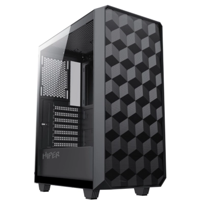 Корпус Hiper BH34-1 черный без БП ATX 3x120mm 2x140mm 1xUSB3.0 1xUSB3.1 audio bott PSU