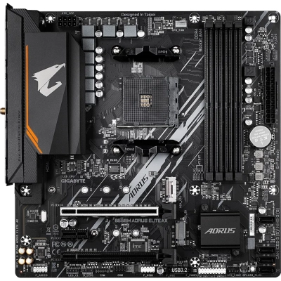 MB sAM4 Gigabyte B550M Aorus Elite AX, RTL, AMD B550, DDR4, PCI-E x16 и PCI-E x1