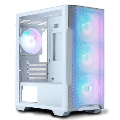 Корпус MSI Mag Forge M100R White (306-7G20W21-HH9) Mini-Tower, MATX, 1xUSB 3.0, 2xUSB 2.0, 4x120mm ARGB Fan, ARGB Control Board, Tempered Glass Window