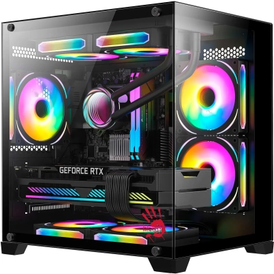 Корпус BLOODY BD-CC105, mATX, Midi-Tower, без БП, черный