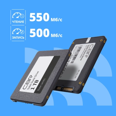 SSD CBR Base SSD-001TB-2.5-BS24b, 1024 GB, 2.5, SATA III 6 Gbit/s, 3D TLC NAND, R/W speed up to 550/500 MB/s, TBW