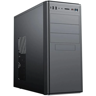 Корпус Foxline FL-886 (FL-886-U3C), без БП, ATX black, w/​o PSU, w/​1xUSB2.0+1xUSB3.0+1xUSB3.0 Type-C (19pin header)+HD-Audio , pwrcord, Fan