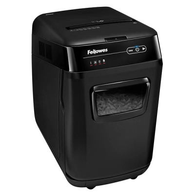 Шредер Fellowes AutoMax 200M (секр.P-5)/фрагменты/200лист./32лтр./скобы/пл.карты