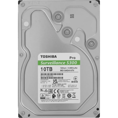 HDD Toshiba Surveillance S300 Pro MD10ADA10TV SATA-III 10TB (7200rpm) 512Mb 3.5