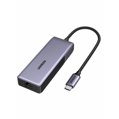 Адаптер UGREEN CM848 (35921) USB-C to RJ45 5GbE Adapter серый космос