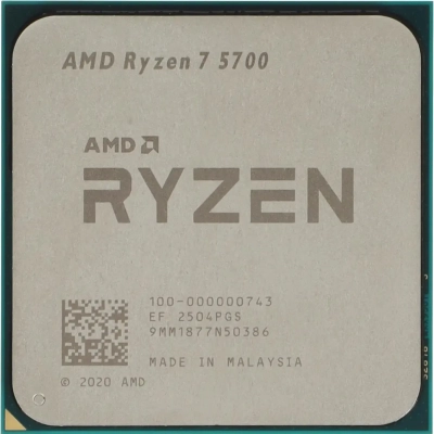 Процессор AMD Ryzen 7 5700 Tray (100-000000743) (AM4, 3.7GHz up to 4.6GHz/​8x512Kb+16Mb, 8C/​16T, 7nm, 65W