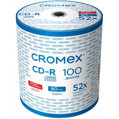 Диск CD-R CROMEX 513779 700Mb, 52x, Bulk (термоусадка без шпиля) 100шт