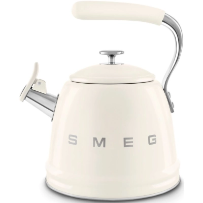 Чайник SMEG WKF01CR стиль 50-х гг, со свистком, 2.3л, индикация уровня воды, кремовый