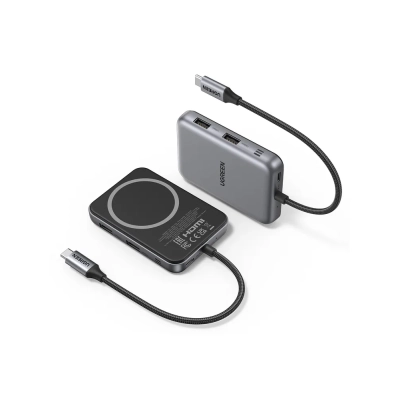 Док станция UGREEN CM896 (65759) 7-in-1 4K 60Hz 1*HDMI 1*USB-C 2*USB-A 1*SD 1*TF Cards USB-C Hub Space Gray