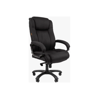 Кресло руководителя Chairman CH 410 (7163873) нагрузка до 180 кг, пружинный блок в сиденье, ткань SX, черное