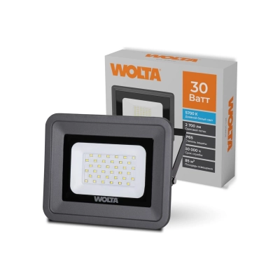 Прожектор светодиодный WOLTA WFL-30W/06 30Вт 5700К IP65