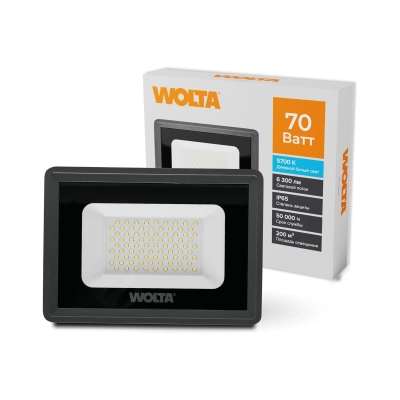 Прожектор светодиодный WOLTA WFL-70W/06 70Вт 5700К IP65