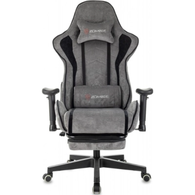 Кресло Zombie Drift/F черный/серый крестов. пластик подст.для ног