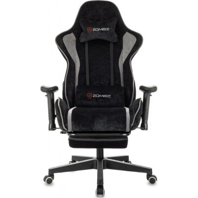 Кресло Zombie Drift/F серый/черный крестов. пластик подст.для ног