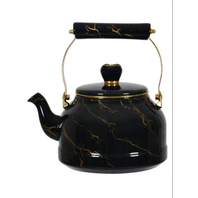 Чайник ZEIDAN Z-4561 2,7л Black marble эмалированная сталь, комбинированная ручка под золото, внутреннее эмалированное покрытие