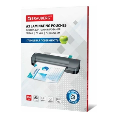 Пленки-заготовки для ламинирования BRAUBERG 530894 А3 75мкм 100шт