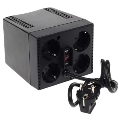 Стабилизатор напряжения Powercom TCA-1200 600Вт 1200ВА черный