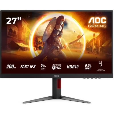 Монитор AOC 27G4HA Black IPS, 1920x1080, 200Hz, 1ms, 178°/178°, 300cd/m, 1000:1, +2xHDMI 2.0, +DisplayPort 1.4, Pivot