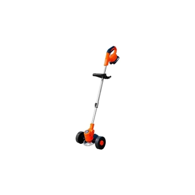 Триммер для травы Gramex CSC-21/​1-2,0SM (02033) на колесах 21В, захват 15см, сдвижная штанга, леска, нож картон, 2,0 А/​ч АКБ и ЗУ