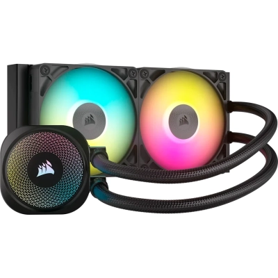 СВО Corsair iCUE Link Titan 240 RX RGB (CW-9061016-WW) (240mm, Black, Fans 2x120mm, 73.5CFM, 36dBA)