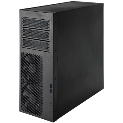 Корпус Procase PT443-B-0-RA Tower,3x5.25,черный,без блока питания,глубина 432мм,6-32, фильтр, MB PICMG 1.3, PICMG 1.0)