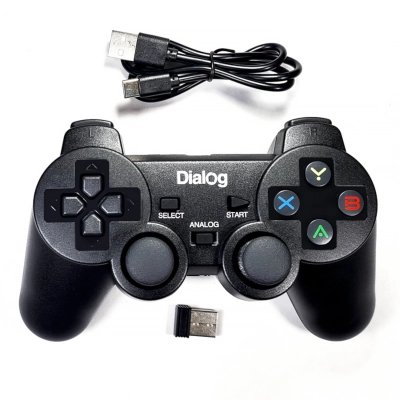 Геймпад Dialog Action GP-A12RFR беспроводной (RF2.4G, вибрация, 12кнопок, 450мА*ч, USB)  (243562)