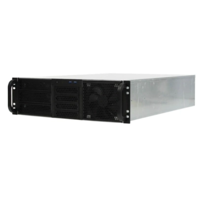 Корпус Procase RE306-D3H8-FC-55 3x5.25+8HDD, черный, без блока питания 3U (PS/2,mini-redundant,2U-redundant), глубина 550мм, MB CEB 12x10.5)