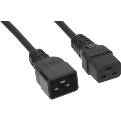 Кабель питания Cabeus PC-IEC19-IEC20-3M IEC 320 C19 - IEC 320 C20 (3x1.5), 16A, прямая вилка