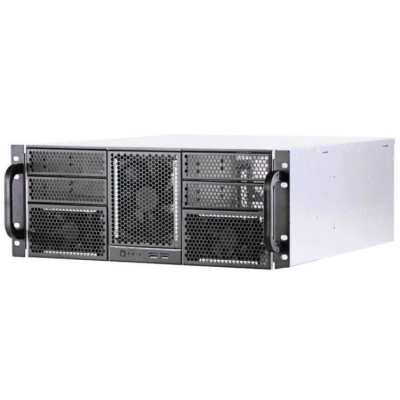 Корпус Procase RE411-D4H11-A-45 4x5.25+11HDD, черный, без блока питания, 4U, глубина 450мм, MB ATX 12x9,6