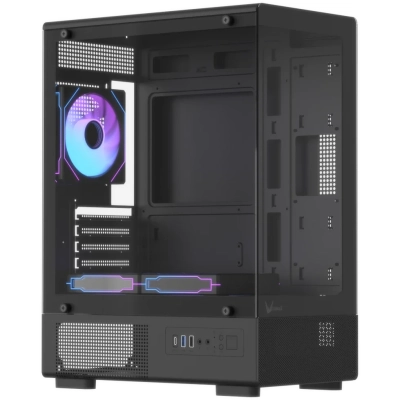 Корпус Formula Crystal Z1CM v2 (crystal z1cm black v2), без БП, mATX, черный