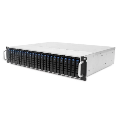 Корпус AIC XJ1-20246-02 (J2024-06-35X_XJ1-20246-02) 2U 24x 2.5 hot-swap bays, hot-swap JBOD with dual SAS 12G expander controller