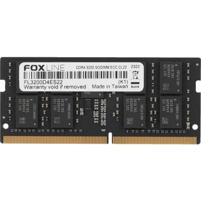 ОЗУ Foxline FL3200D4ES22-32G SODIMM 32GB 3200 DDR4 ECC CL22 (2Gb*8)