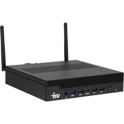 Неттоп IRU Tactio 310H6ITF (2176177) i3 14100 (3.5) 8Gb SSD256Gb UHDG 730 Windows 11 Pro GbitEth WiFi BT 120W черный (RUS)