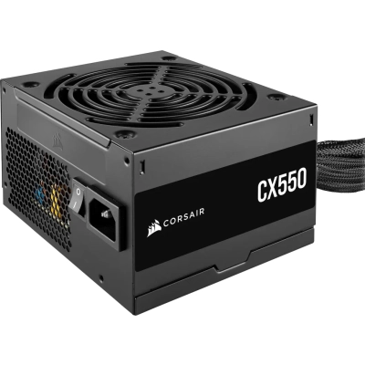Блоки питания Corsair CX550 RPS0127 (CP-9020277-EU), 550W 80+ Bronze (ATX, 2.31, Non-modular, 1x24(20+4)pin, 1xCPU 8(4+4)pin)