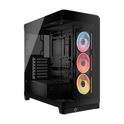 Корпус Corsair Frame 4500X LX-R RGB iCUE Link (CC-9011316-WW), без БП, Midi-Tower, TG, 3x120mm reverse fans, 2xUSB-A 3.2, 1xUSB Type-C