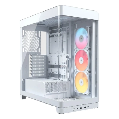 Корпус Corsair Frame 4500X RS-R ARGB (CC-9011315-WW), без БП, Midi-Tower, TG, 3x120mm reverse fans, 2xUSB-A 3.2, 1xUSB Type-C, E-ATX