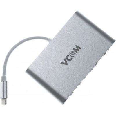 USB-концентратор VCOM CU455 USB 3.1 Type-C(M)--HDMI+USB 3.0+RJ45+PD charging (1/​72)