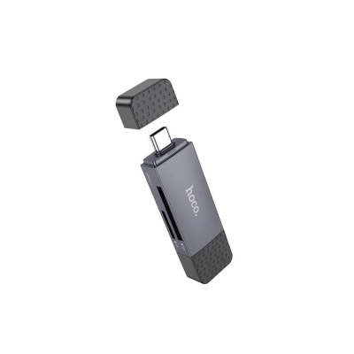 Адаптер HOCO HB45 Spirit 2-in-1 USB 3.0 card reader (металлически серый)