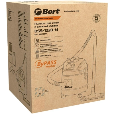 Пылесос строительный Bort BSS-1220-M (93417814)