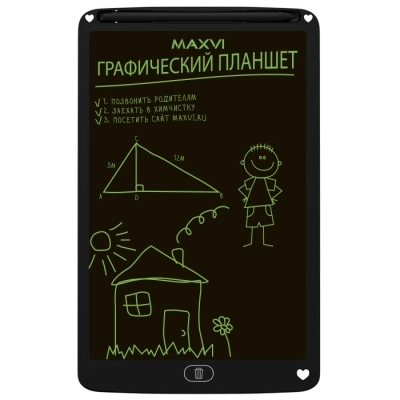 LCD планшет для заметок и рисования Maxvi MGT-03 black