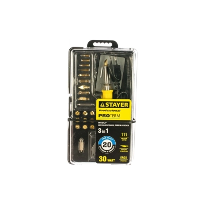 Выжигатель-ручка STAYER Professional 45227 3в1 с набором насадок 20 шт