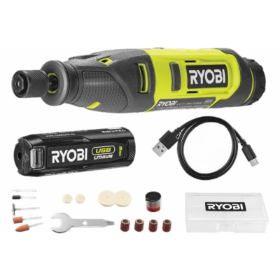 Гравер Ryobi RRT4-120GA15 (5133005634) 4В (АКБ и ЗУ)