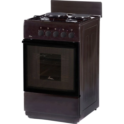 Плита Flama RK 2201 B коричневый (без крышки) реш.сталь никелированная