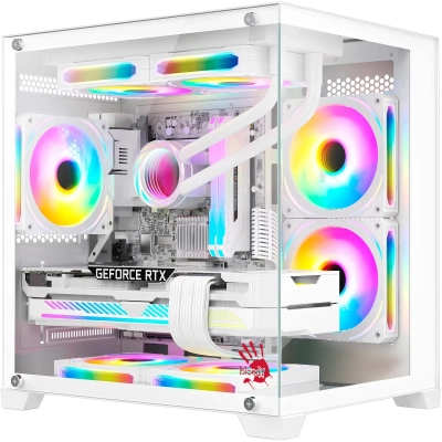 Корпус BLOODY BD-CC105 (BD-CC105-WH), mATX, Midi-Tower, без БП, белый