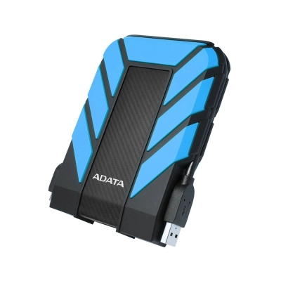 HDD ext 2.5 2.0TB USB3.1 ADATA DashDrive Durable HD710 Pro, прорезиненный, черный/​синий (AHD710P-2TU31-CBL) Waterproof/​Dustproof/​Shockproof, военный стандарт MIL-STD-810G 516.6