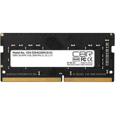 ОЗУ CBR CD4-SS04G26M19-01 DDR4 SODIMM 4GB PC4-21300, 2666MHz, CL19, 1.2V
