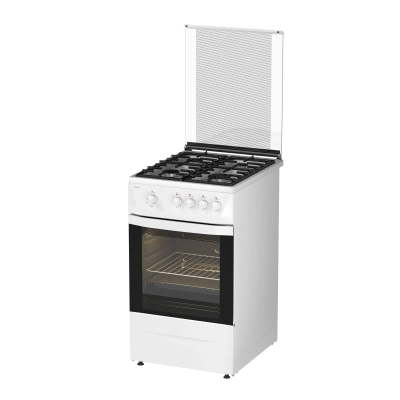 Плита Газовая Darina 1D1 GM 241 008 W белый реш.чугун, 85x50x60см, 4 конфороки, духовка 50л